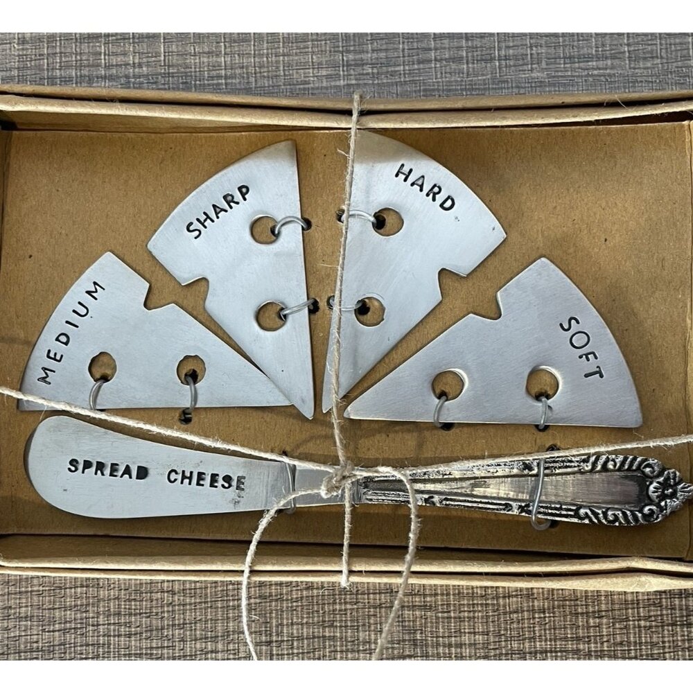 Cheese Marker Set w/ Spreader Knife Entertaining Charcuterie Board Accessories